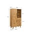 Wohnling Hoge kast MDF 188cm Eiken Decor Groot met deuren en laden - Design Staande kast - Multifunctionele kast Houtlook - Moderne woonkamerkast - Eetkamerkast met rek