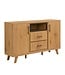 Wohnling Sideboard Eiken Decor 150cm - Commode met 2 Deuren en 2 Lades - Design Dressoir open Opbergvak - Moderne Staande Kast