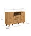 Wohnling Sideboard Eiken Decor 150cm - Commode met 2 Deuren en 2 Lades - Design Dressoir open Opbergvak - Moderne Staande Kast