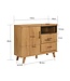 Wohnling Sideboard Eiken Decor 116cm - Commode met deur en 2 laden - Design Dressoir open opbergvak - Moderne Staande Kast