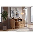 Wohnling Sideboard Eiken Decor 116cm - Commode met deur en 2 laden - Design Dressoir open opbergvak - Moderne Staande Kast