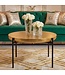Wohnling Salontafel Aluminium Rond 63cm Goud - Moderne Woonkamertafel Oriëntaals - Elegante Sofatafel Oriënt - Koffietafel Metaal - Design Loungtafel Bijzettafel Woonkamer Handgemaakt