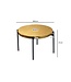 Wohnling Salontafel Aluminium Rond 63cm Goud - Moderne Woonkamertafel Oriëntaals - Elegante Sofatafel Oriënt - Koffietafel Metaal - Design Loungtafel Bijzettafel Woonkamer Handgemaakt