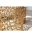 Wohnling 2-delige salontafelset goud met wit marmeren tafelblad - Woonkamertafel bijzettafel rond - Bijzettafel aluminium modern - Salontafelset aluminium metalen frame design handgemaakt