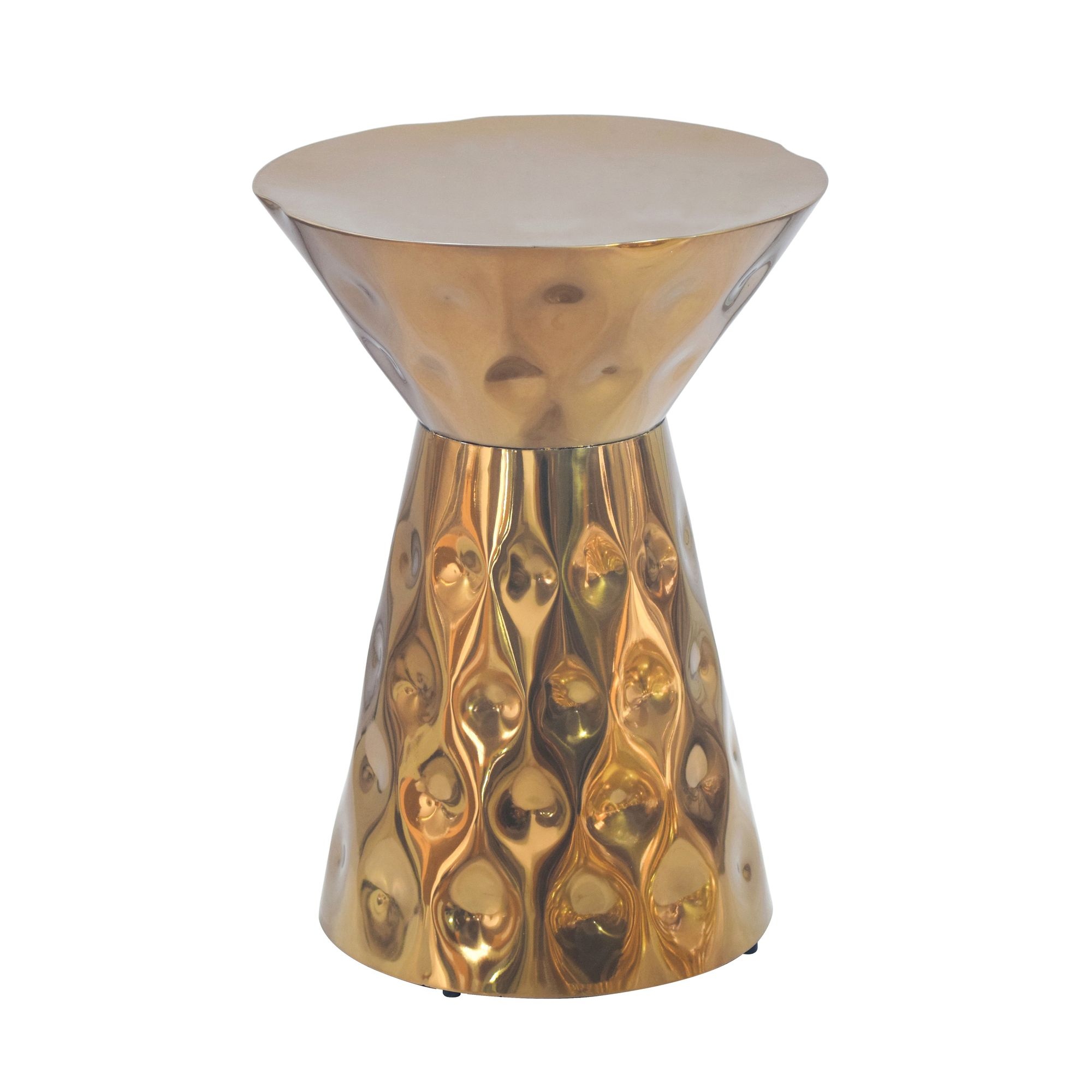 Bijzettafel aluminium goud 36 cm