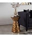 Wohnling Bijzettafel Aluminium 36cm Goud Rond - Design Aanrechttafel Metaal - Loungtafel Alu - Moderne Salontafel - Kleine Couchtafel Woonkamertafel Handgemaakt