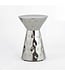 Wohnling Bijzettafel Aluminium 36cm Zilver Rond - Design Bijzettafel Metaal - Loungtafel Alu - Moderne Salontafel - Kleine Woonkamertafel Handgemaakt
