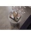Wohnling Bijzettafel Aluminium 36cm Zilver Rond - Design Bijzettafel Metaal - Loungtafel Alu - Moderne Salontafel - Kleine Woonkamertafel Handgemaakt