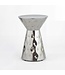 Wohnling Bijzettafel Aluminium 36cm Zilver Rond - Design Bijzettafel Metaal - Loungtafel Alu - Moderne Salontafel - Kleine Woonkamertafel Handgemaakt