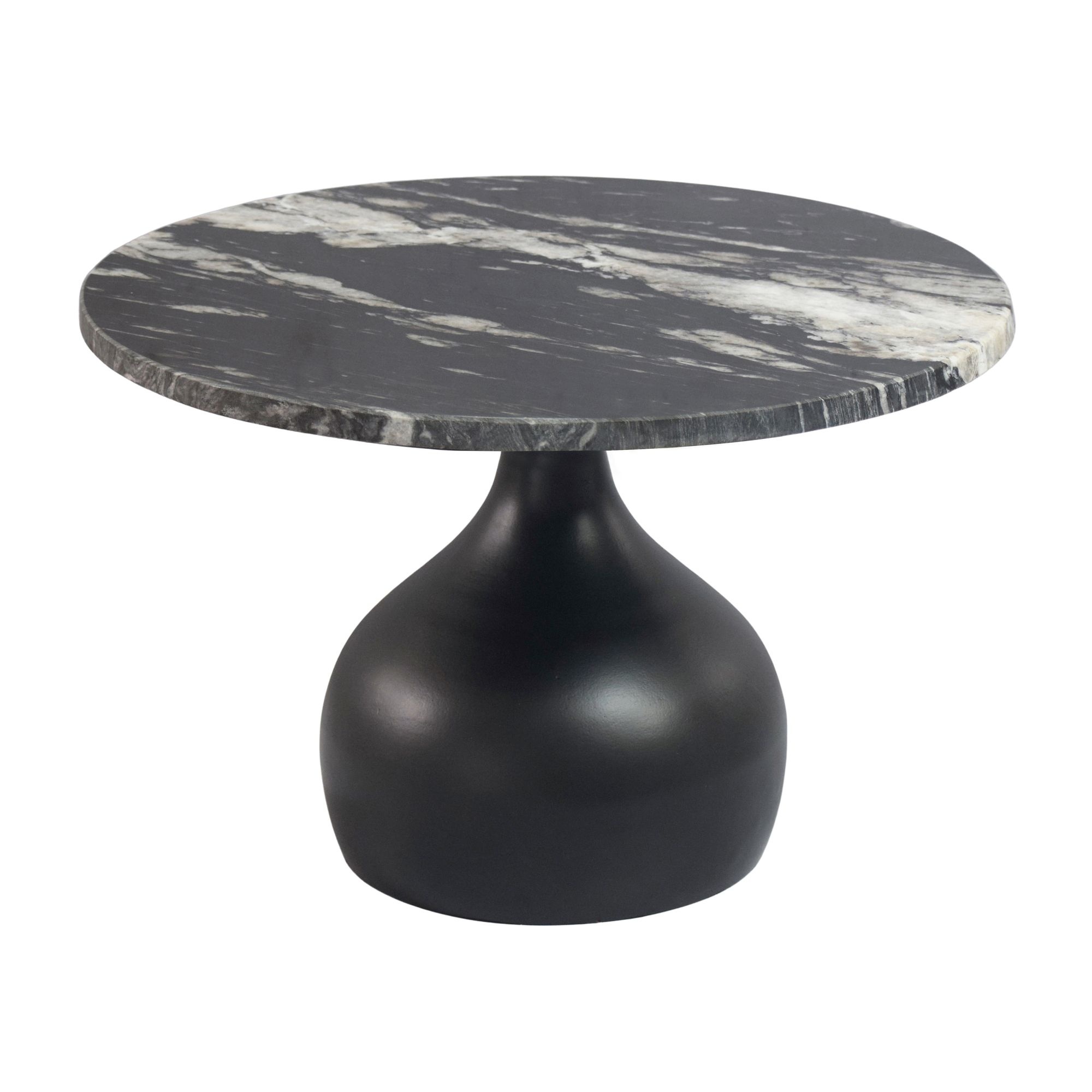 Salontafel aluminium zwart 60 cm