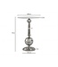 Wohnling Bijzettafel Rond 40x40cm Zilver met massief marmeren blad Wit - Design bijzettafel Metaal Natuursteen - Loungetafel Salontafel Art Déco - Banktafel Woonkamertafel Handgemaakt
