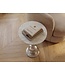Wohnling Bijzettafel Rond 40x40cm Zilver met massief marmeren blad Wit - Design bijzettafel Metaal Natuursteen - Loungetafel Salontafel Art Déco - Banktafel Woonkamertafel Handgemaakt
