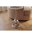 Wohnling Bijzettafel Rond 40x40cm Zilver met massief marmeren blad Wit - Design bijzettafel Metaal Natuursteen - Loungetafel Salontafel Art Déco - Banktafel Woonkamertafel Handgemaakt