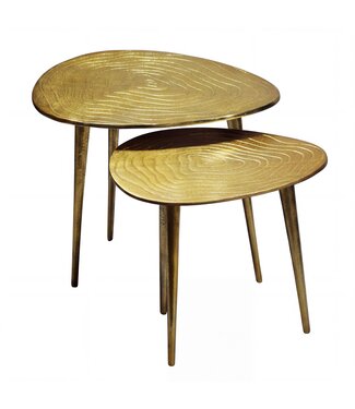 Wohnling Bijzettafelset aluminium goud - WL7.715