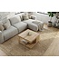 Wohnling Salontafel Acacia Massief Hout 60cm - Vierkante Woonkamertafel met Opbergvak - Design Sofa Tafel Hout - Open Loungtafel - Natuur Bijzettafel Handgemaakt