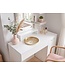 Wohnling Kaptafel 90cm Wit Make-uptafel Modern - Toilettafel met Spiegel en Plank - Witte Kaptafel met Lade en Deur - Grote Moderne Make-up Tafel