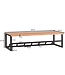 Wohnling design kapstok acacia massief hout / metaal 80x22x33 cm | Haakstang met plank en kledingroede | Hal garderobe garderobe muur hout