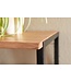 Wohnling design kapstok acacia massief hout / metaal 80x22x33 cm | Haakstang met plank en kledingroede | Hal garderobe garderobe muur hout