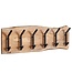 Wohnling design kapstok acacia massief hout / metaal 100 x 29 x 12,5 cm | Haakrail hal kapstok wand | Kledingkast hout