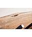 Wohnling design kapstok acacia massief hout / metaal 100 x 29 x 12,5 cm | Haakrail hal kapstok wand | Kledingkast hout