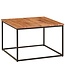 Wohnling salontafel 60x60x41 cm massief houten metalen salontafel salontafel acacia | Industriële kamertafel | Houten tafel, salontafel, massief | Tafel woonkamer