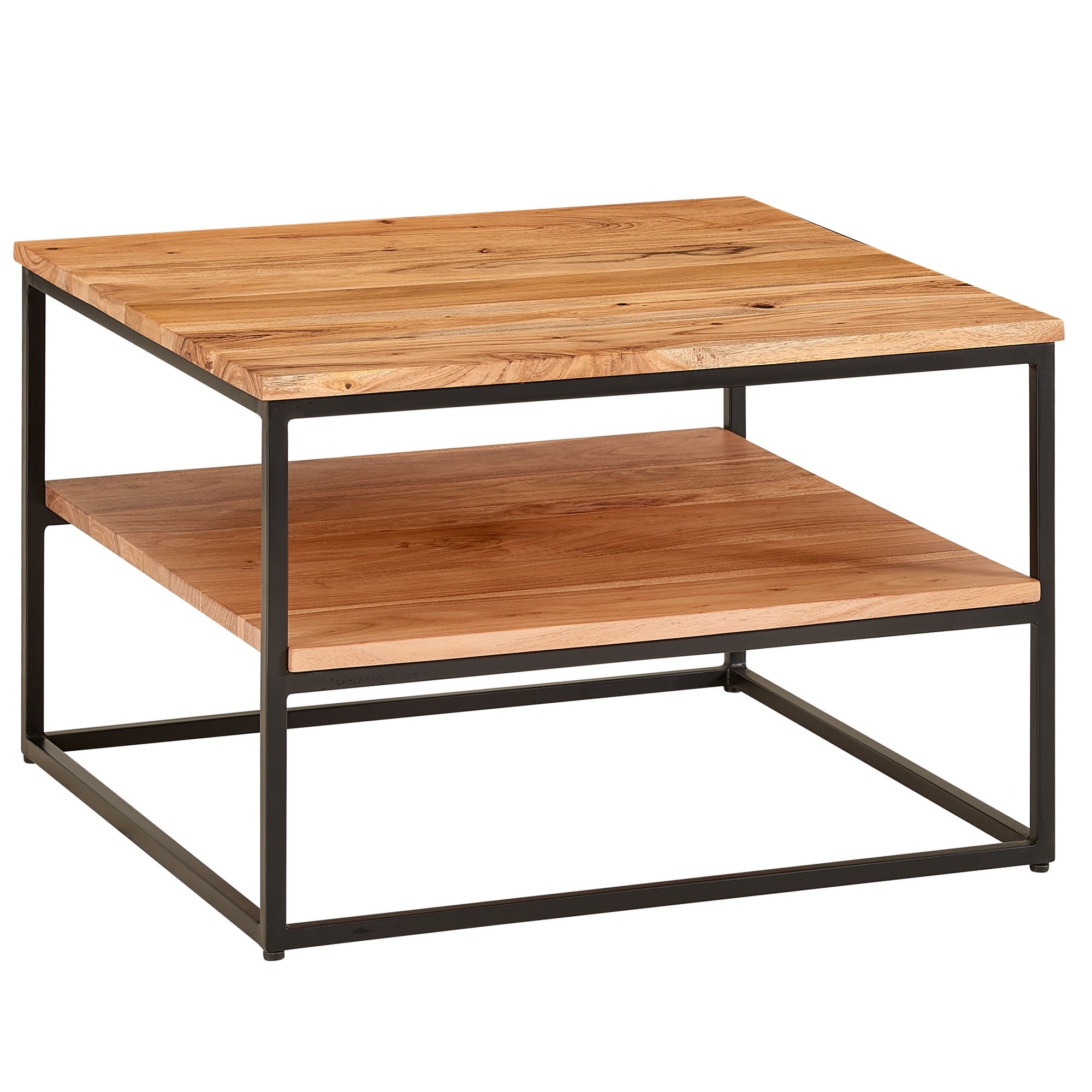 Salontafel acacia met opberging 60x41x60 cm