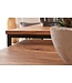 Wohnling salontafel set van 2 acacia massief hout / metalen bijzettafel hoekig | Design salontafel met metalen poten Salontafel | 2-delige placemat nesttafel