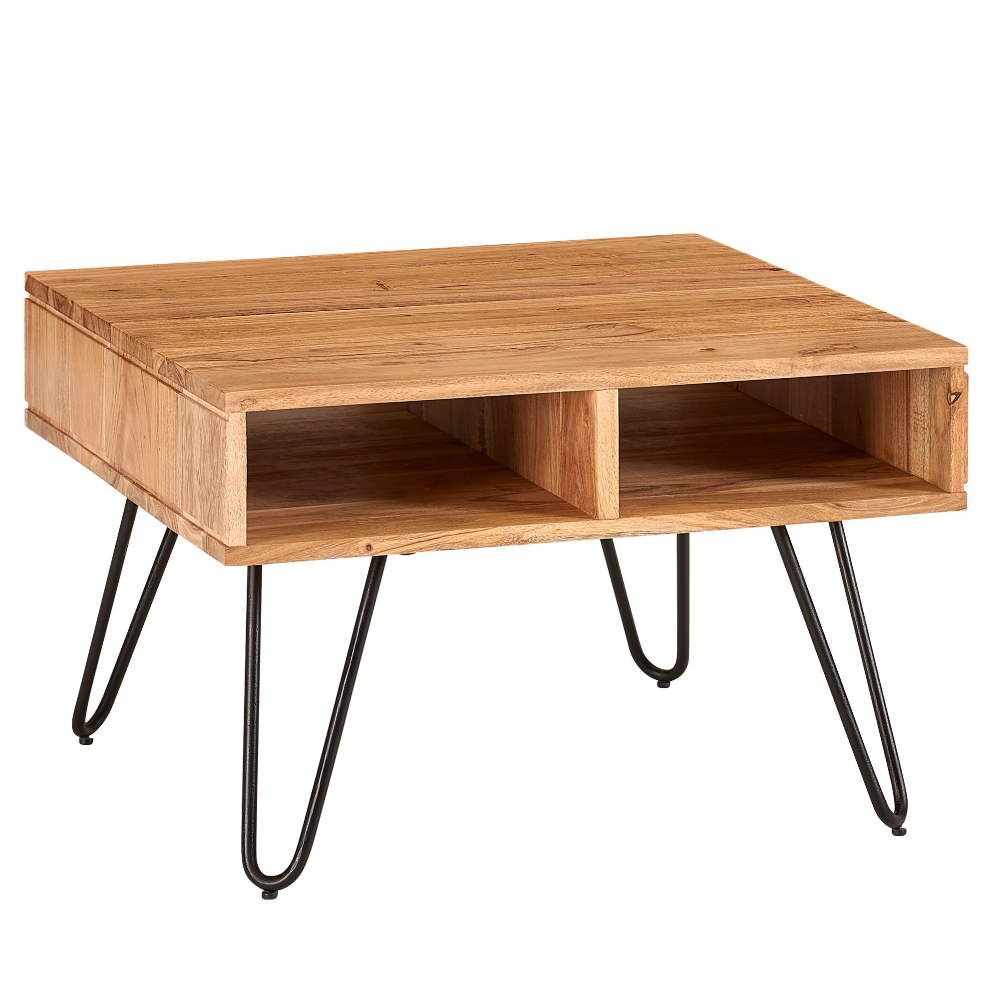 Salontafel acacia bruin 60x40x60 cm