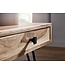 Wohnling Salontafel BAGLI Massief Acaciahout 110 cm breed Woonkamertafel Design Metalen Poten Landelijke Stijl Bijzettafel Lade