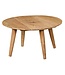 Wohnling salontafel Massief houten acacia | Woonkamer tafel Rond Ø75 x 40 cm | Tafel met 4 poten in landelijke stijl