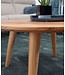 Wohnling salontafel Massief houten acacia | Woonkamer tafel Rond Ø75 x 40 cm | Tafel met 4 poten in landelijke stijl