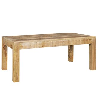 Wohnling salontafel RUSTICA 110 x 60 x 47 cm massief hout Mango Nature | Landelijke stijl salontafel Rustieke Koffietafel | Massief houten tafel woonkamer