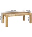 Wohnling salontafel RUSTICA 110 x 60 x 47 cm massief hout Mango Nature | Landelijke stijl salontafel Rustieke Koffietafel | Massief houten tafel woonkamer