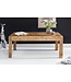 Wohnling salontafel RUSTICA 110 x 60 x 47 cm massief hout Mango Nature | Landelijke stijl salontafel Rustieke Koffietafel | Massief houten tafel woonkamer