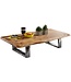 Wohnling salontafel ASURA 115 x 25 x 58 cm Acacia massief hout metalen frame groot | Boomstam Woonkamertafel Massief hout Bruin | Boomstam salontafel Landhuis houten tafel | Tafel Woonkamertafel