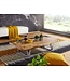 Wohnling salontafel ASURA 115 x 25 x 58 cm Acacia massief hout metalen frame groot | Boomstam Woonkamertafel Massief hout Bruin | Boomstam salontafel Landhuis houten tafel | Tafel Woonkamertafel