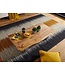 Wohnling salontafel ASURA 115 x 25 x 58 cm Acacia massief hout metalen frame groot | Boomstam Woonkamertafel Massief hout Bruin | Boomstam salontafel Landhuis houten tafel | Tafel Woonkamertafel