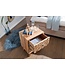 Wohnling Nachtkastje REWA 44x61x35cm Acacia Massief Hout Nachtkast Hoog, Landelijke Nachtkast Boxspringbed, Nachttafel Lades, Nachtkastje Houten Nachtkast, Bijzettafel Massief