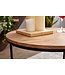 Wohnling salontafel 60x60x38 cm acacia massief hout / metalen design salontafel rond | Salontafel massief salontafel | Kleine tafel woonkamer