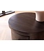 Wohnling Design Dressoir Mango Massief Hout Zwart 34x85x34 cm | Kast met 4 laden | Smalle zijkast massief | Mini ronde ladekast