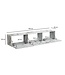 Wohnling Lowboard hangend marmerlook wit 160x30x30 cm tv-meubel, design tv-tafel met vouwdeuren modern, tv-kastwand, tv-ladekast tv-ladekast om op te hangen