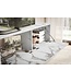 Wohnling Lowboard hangend marmerlook wit 160x30x30 cm tv-meubel, design tv-tafel met vouwdeuren modern, tv-kastwand, tv-ladekast tv-ladekast om op te hangen