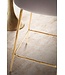 Wohnling set van 2 barkrukken, fluwelen beige kruk met rugleuning en gouden poten, keukenkruk Scandinavische stof / metaal 110 kg, design barkruk, tegenkruk, bistrokruk gestoffeerd