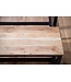 Wohnling eetkamerbank 160x40x45 cm acacia massief hout metaal loftstijl, eettafelbank massief houten bank zonder rugleuning, keukenbank eetkamerbank industrieel, eetkamerbank groot