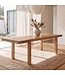 Wohnling Eettafel 160 - 240 cm Acacia Massief Hout Tijdloos - Uitschuifbare Keukentafel 10 Personen - Grote Rechthoekige Eenvoudige Eettafel - Houten Eettafel Handgemaakt