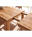 Wohnling Eettafel 160 - 240 cm Acacia Massief Hout Tijdloos - Uitschuifbare Keukentafel 10 Personen - Grote Rechthoekige Eenvoudige Eettafel - Houten Eettafel Handgemaakt