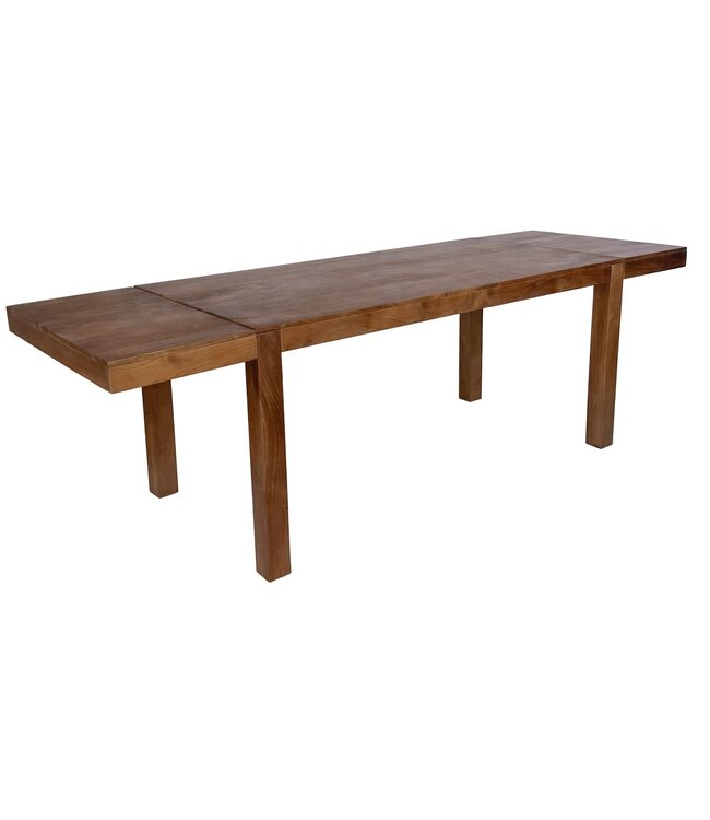 Wohnling Eettafel 160 - 240 cm Acacia Massief Hout Tijdloos - Uitschuifbare Keukentafel 10 Personen Donkerbruin - Grote Rechthoekige Eettafel Eenvoudig - Houten Eettafel Handgemaakt