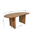 Wohnling Bureau 180x90x76 cm Acacia Massief Hout Computertafel Retro - Homeoffice Kantoortafel Massief Nierenvorm in Lichtbruin - Houten Tafel Laptoptafel Werkkamer Handgemaakt