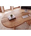 Wohnling Bureau 180x90x76 cm Acacia Massief Hout Computertafel Retro - Homeoffice Kantoortafel Massief Nierenvorm in Lichtbruin - Houten Tafel Laptoptafel Werkkamer Handgemaakt