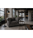 Invicta Interior Fauteuil CHESTERFIELD fluweel antieke uitstraling grijs